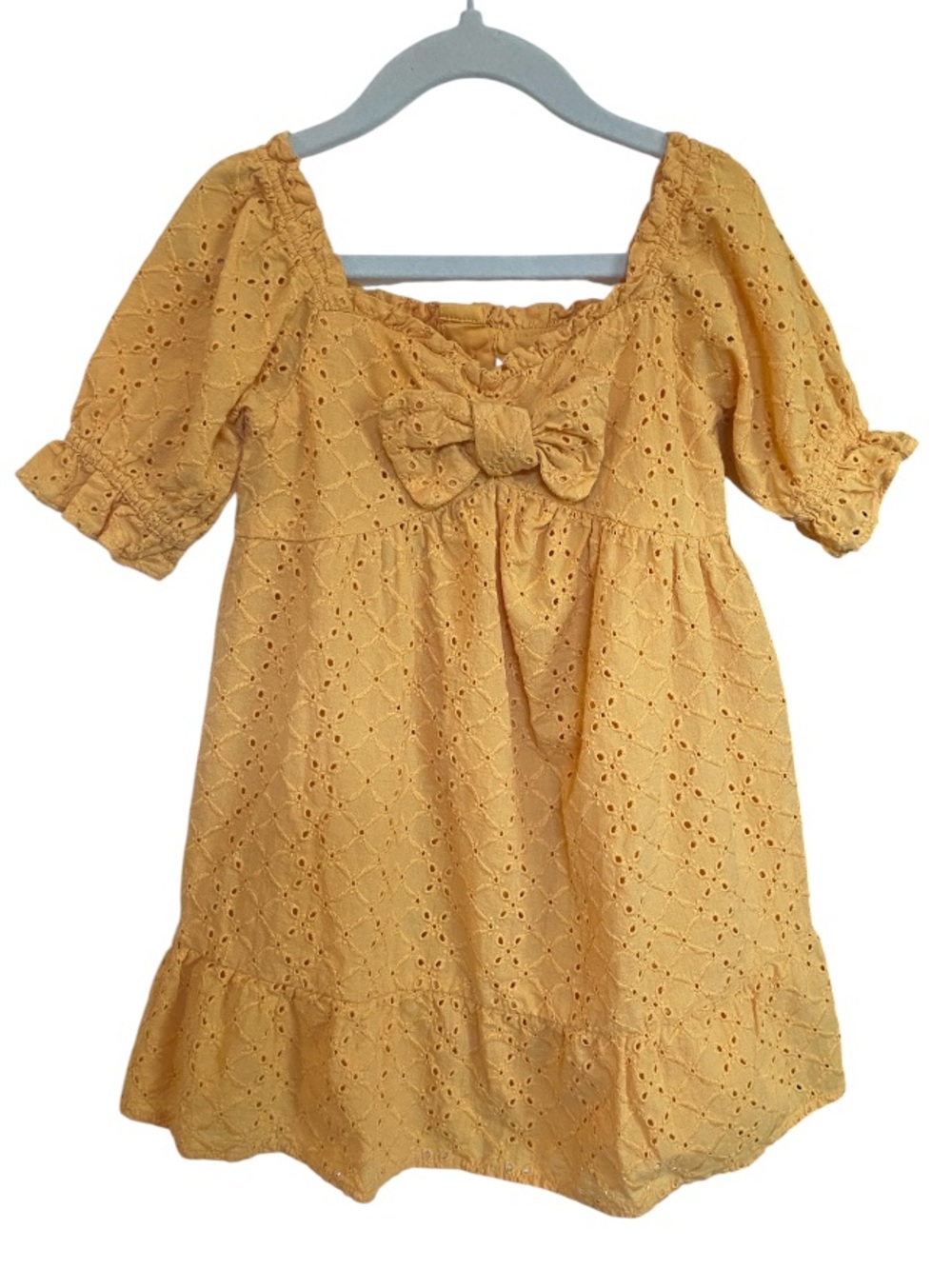 Janie and Jack Girls Eyelet Dress with Bow Size 3